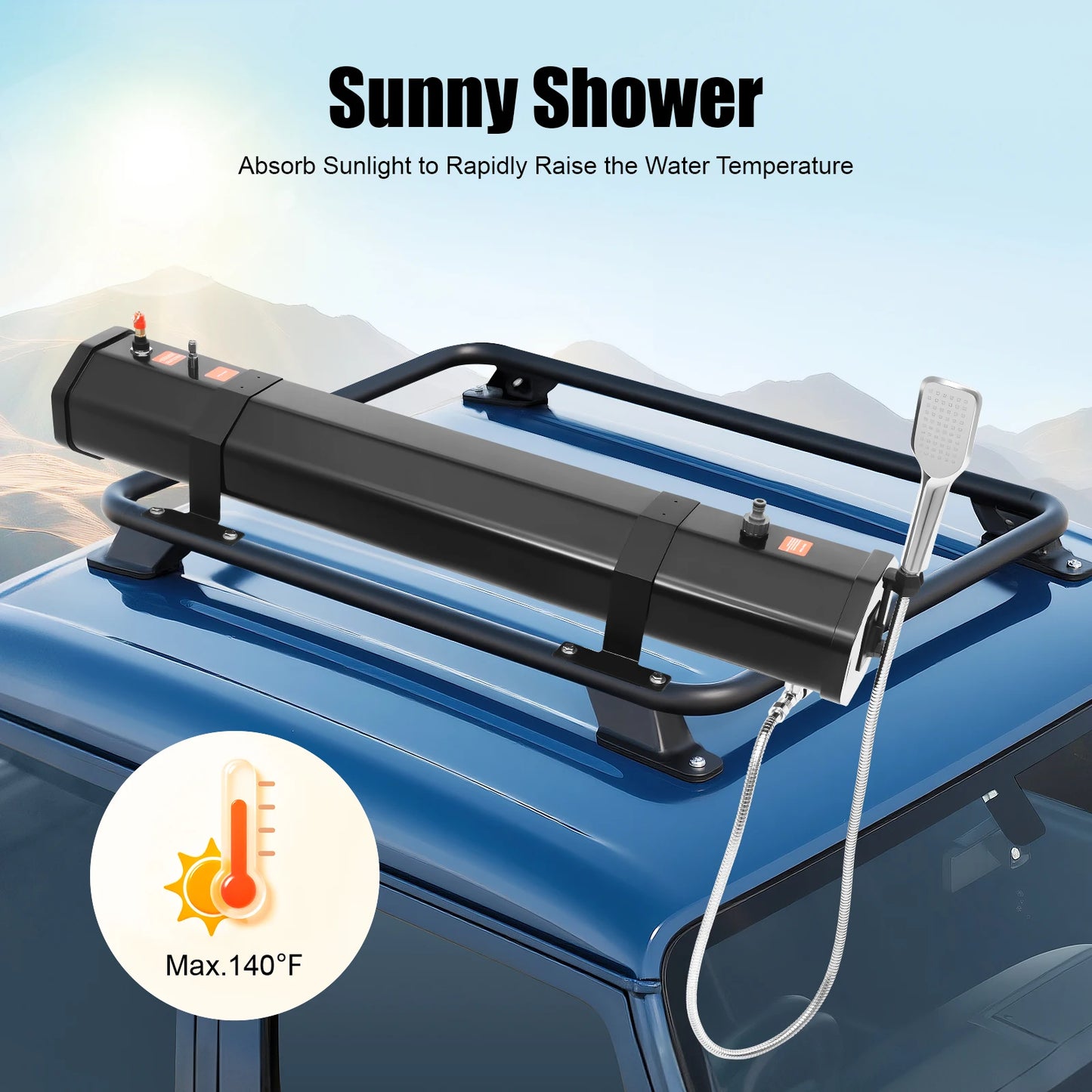Portable Water Tank For Camping Roof Rack Mount Outdoor Use