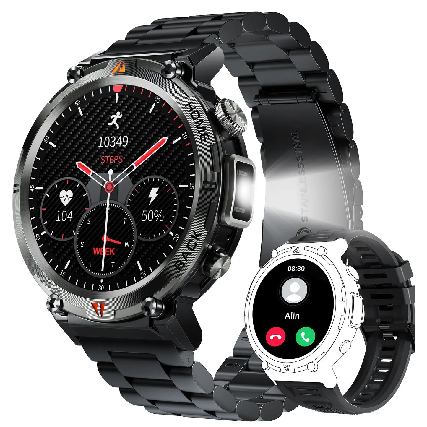 EIGIIS KE3 Smartwatch for Men With Heart Rate Monitor