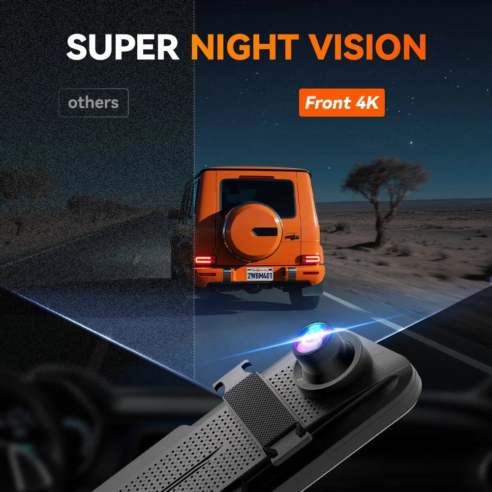 WOLFBOX M40 Dash Cam 4K Front and Rear Vehicle Recorder