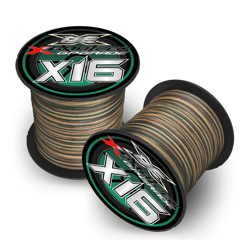 Braided PE Fishing Line X16 300 500m Japan Smooth Multifilament
