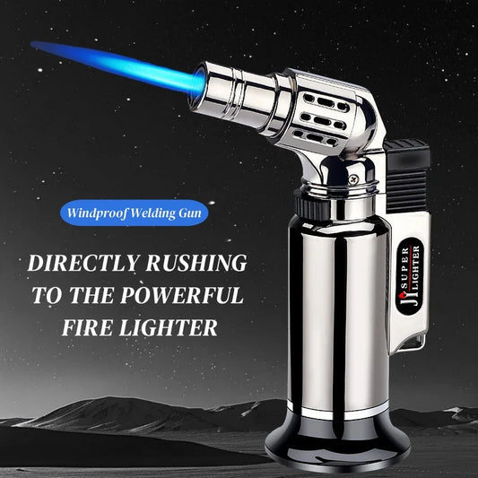 TopFlames Metal Windproof Jet Flame Lighter Refillable Torch