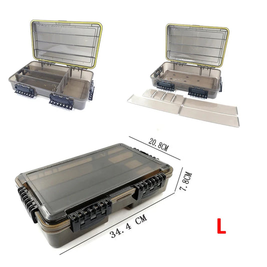 JSFUN Waterproof Fishing Tackle Box Organizer For Accessories