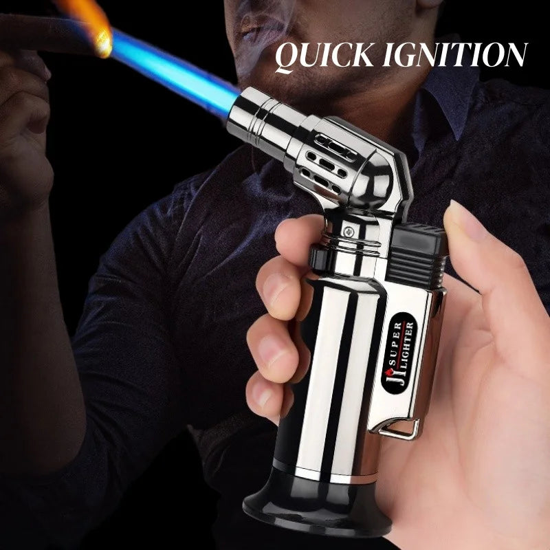 TopFlames Metal Windproof Jet Flame Gas Lighter Refillable Torch BBQ