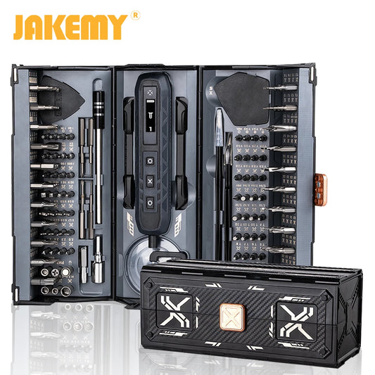 JAKEMY 180In1 Magnetic Bits Cordless Electric Screwdriver Repair Kit