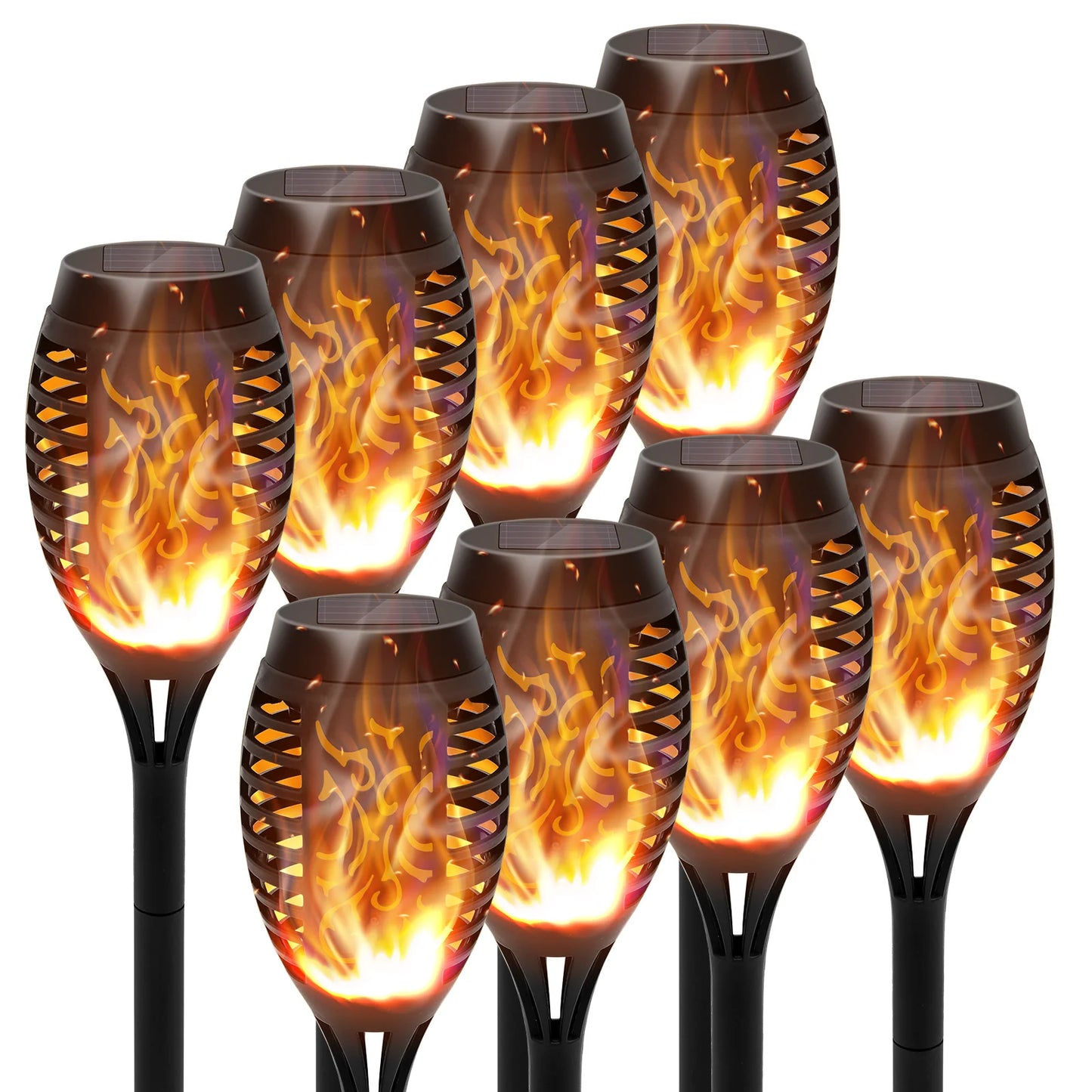 Solar Flame Torch Lights LED Flickering Outdoor Lawn And Patio Decor