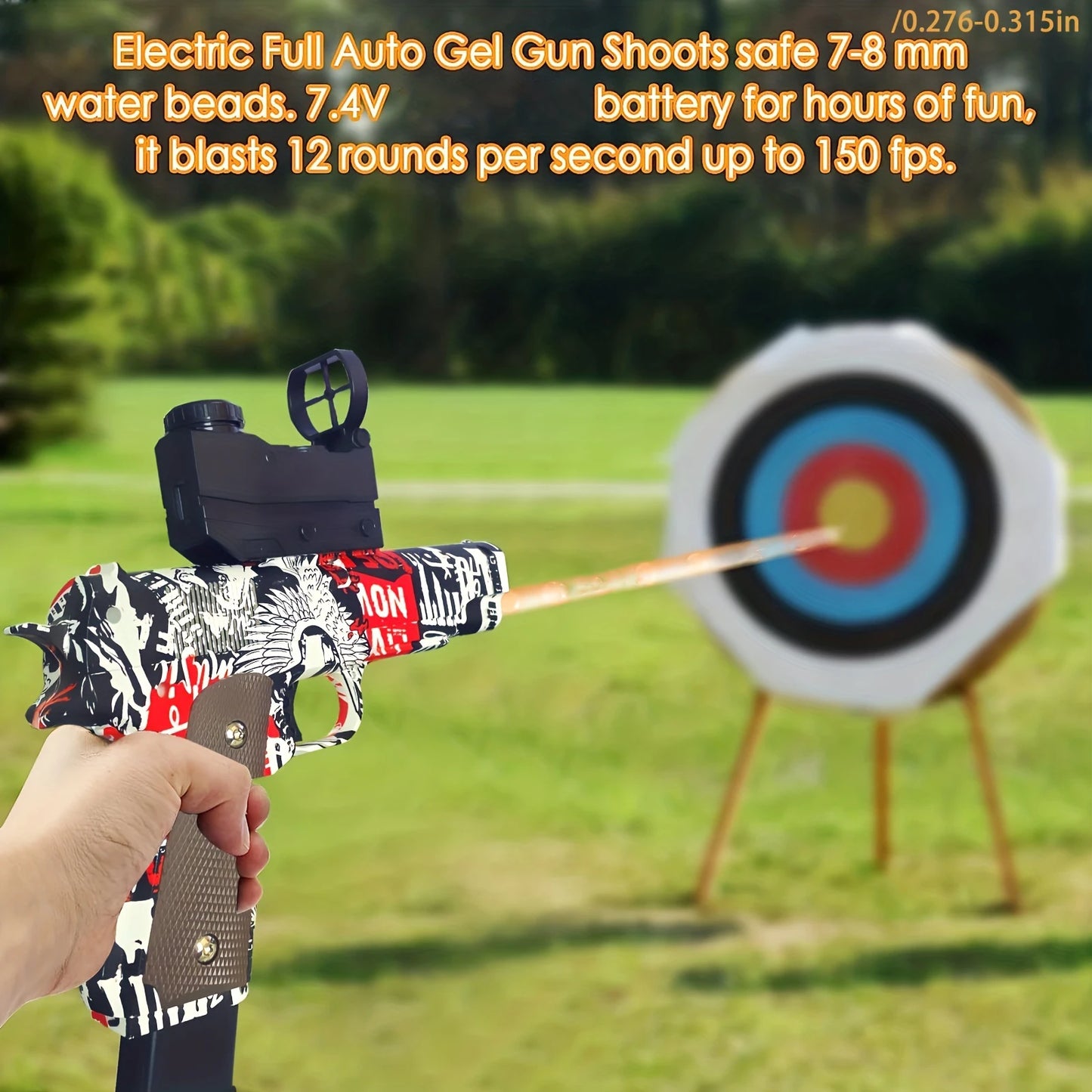 Hign-Concerned Electric Blaster Pistol Toy Auto Splatter Gun