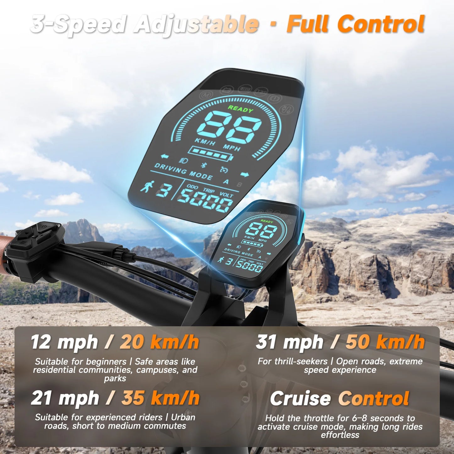 AOVOPRO G67 Off-Road Electric Scooter With Dual Suspension
