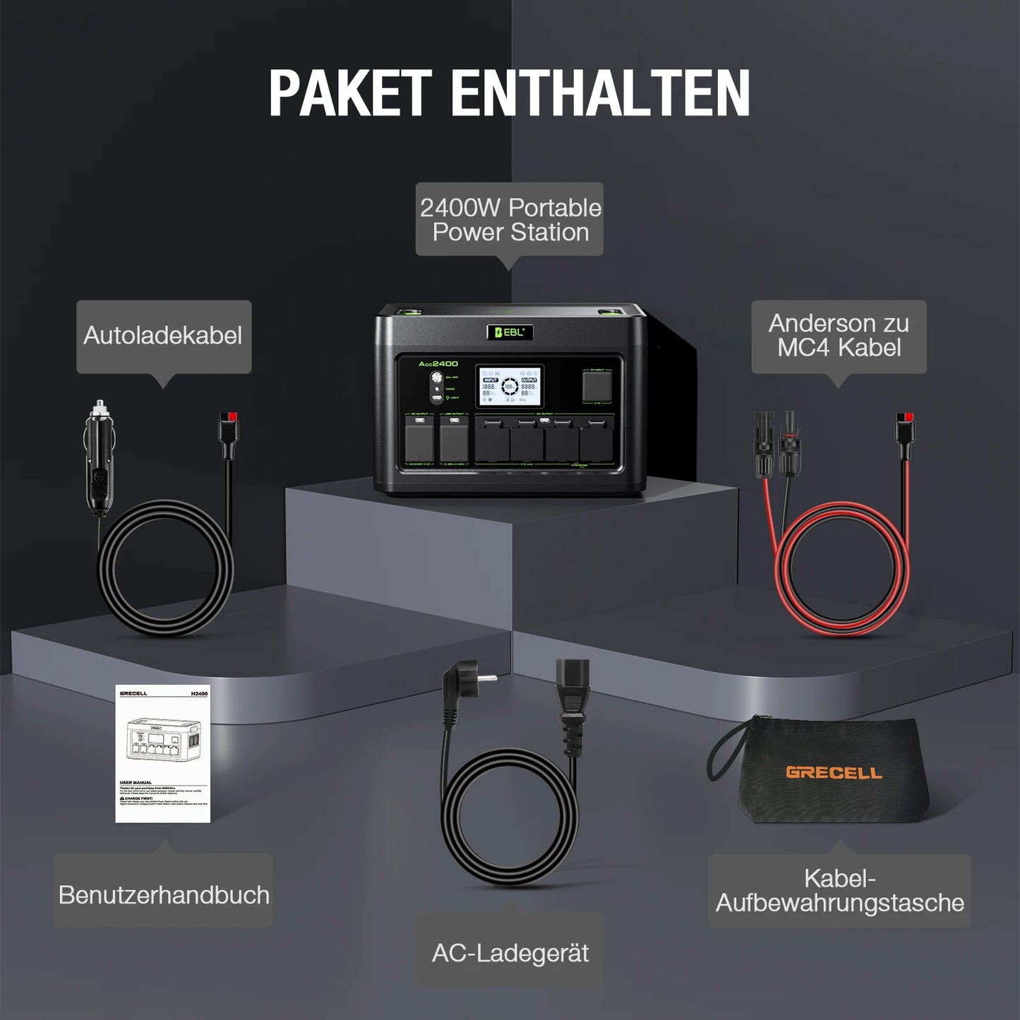 Portable Power Station 2400W 1843Wh For Home And Outdoors