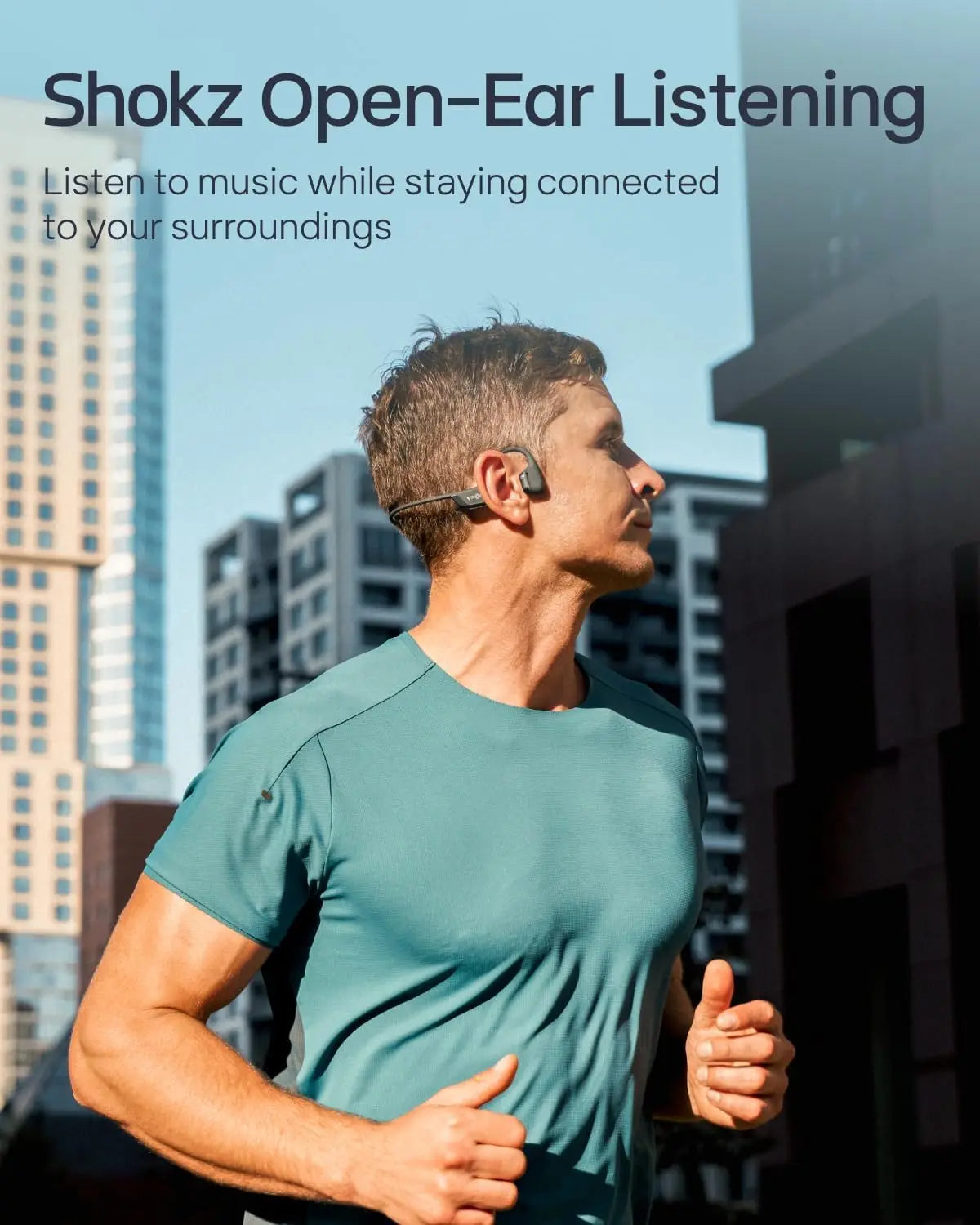 Open-Ear Bone Conduction Headphones for Running Sweat-Resistant