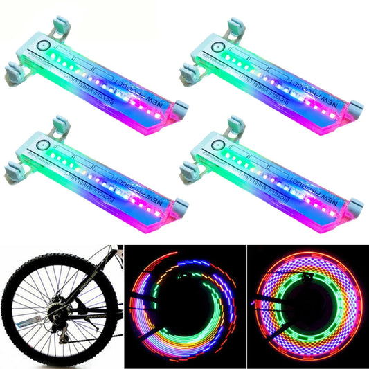 Bright Bike Wheel LED Spoke Lights Waterproof 4 Pack