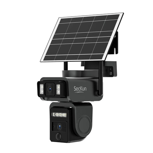 Solar Dual-Lens WIFI Security Camera With Battery Outdoor