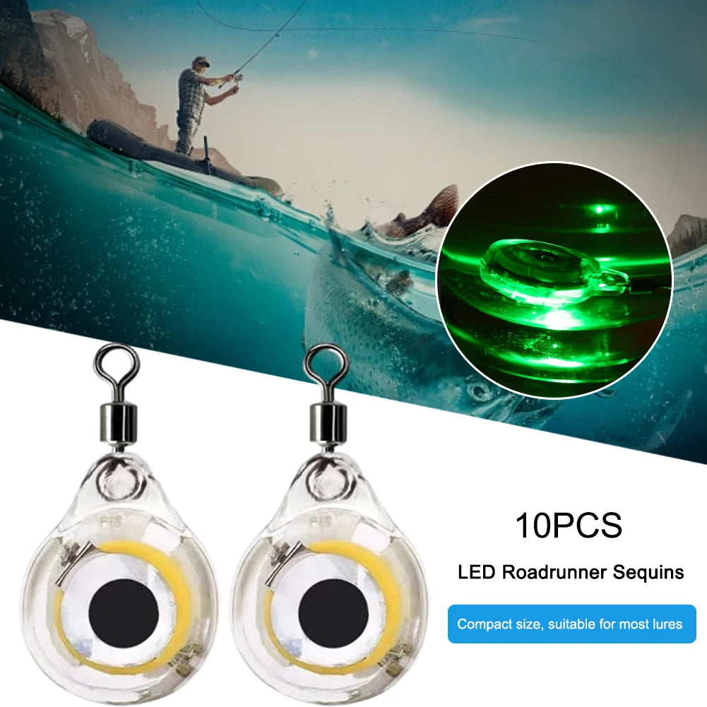 Alloet LED Fish Lure Light Underwater Eye Shape Luminous Bait