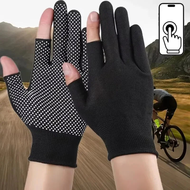 Non Slip Touchscreen Nylon Gloves for Outdoor Riding and Fitness