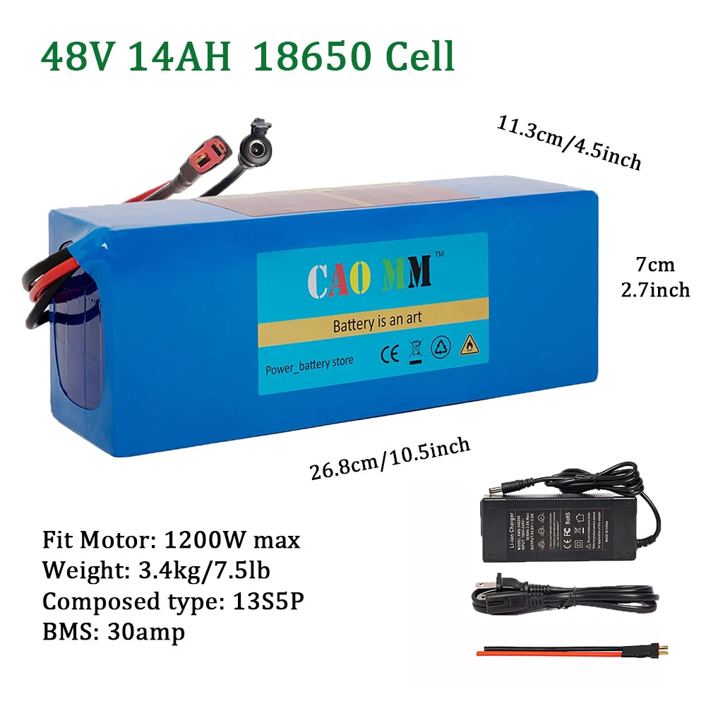 CAO MM 36V Ebike Battery 10Ah-20Ah For Electric Bikes