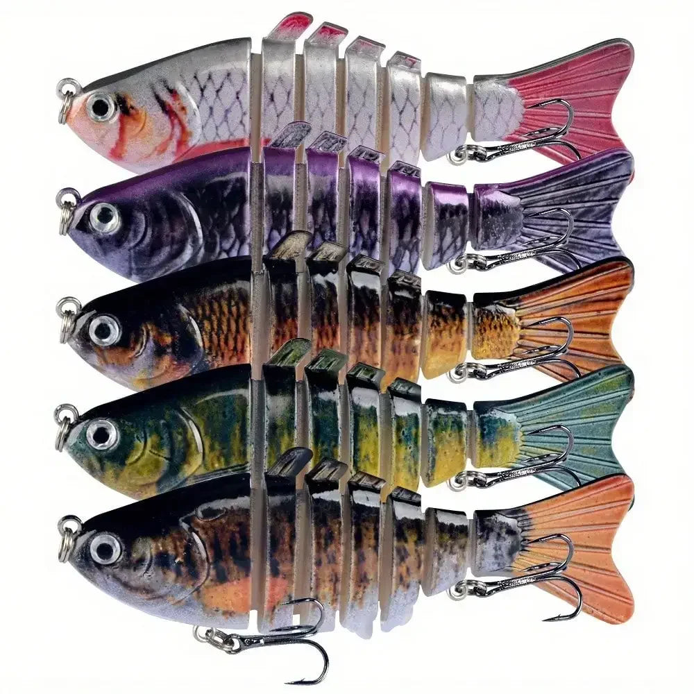 Multi Jointed 7-Segment Swimbait Lures Set For Ocean Freshwater Fishing