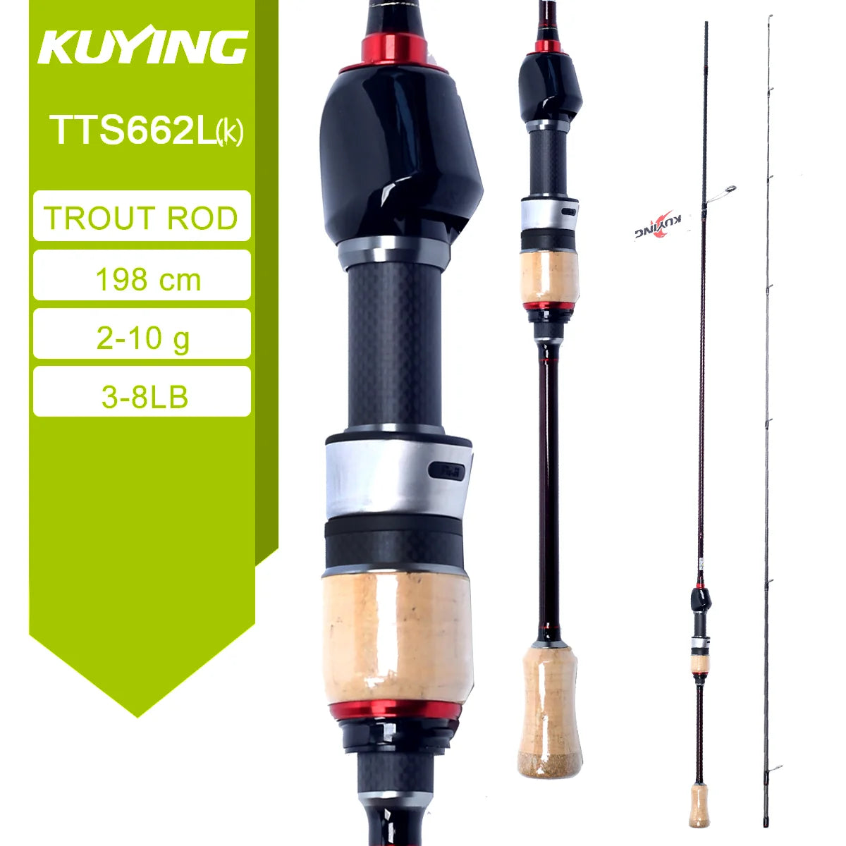 Kuying Lure Rod Baitcasting Rod River Stream Carbon
