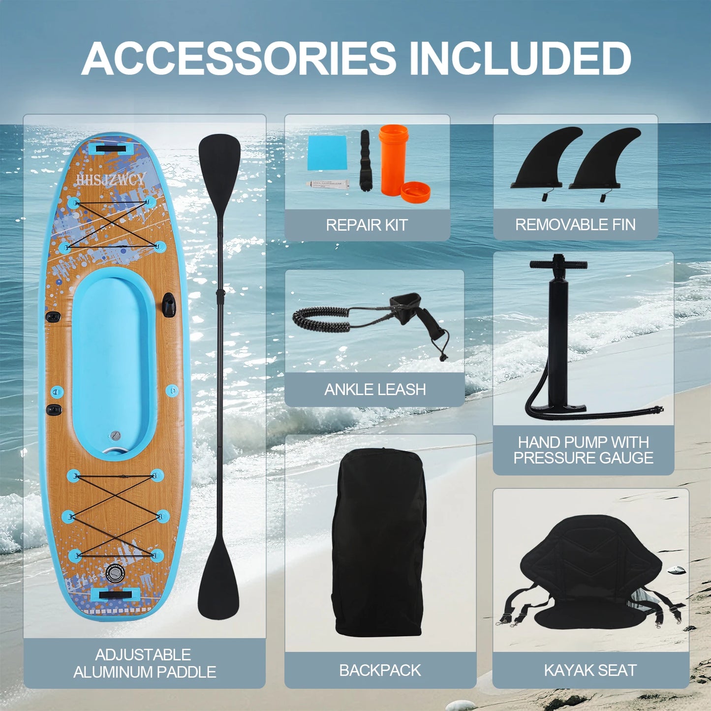 HHSJZWCY Inflatable Stand Up Paddle Board Kayak With Seat For Fishing