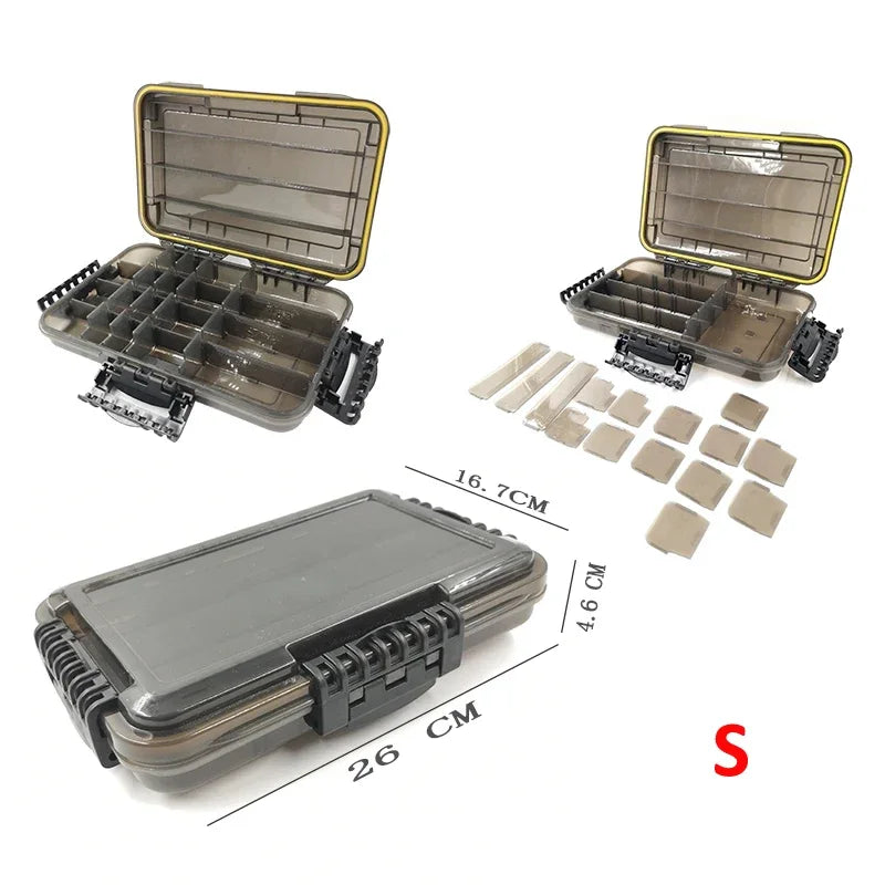 JSFUN Waterproof Fishing Tackle Box Organizer For Accessories