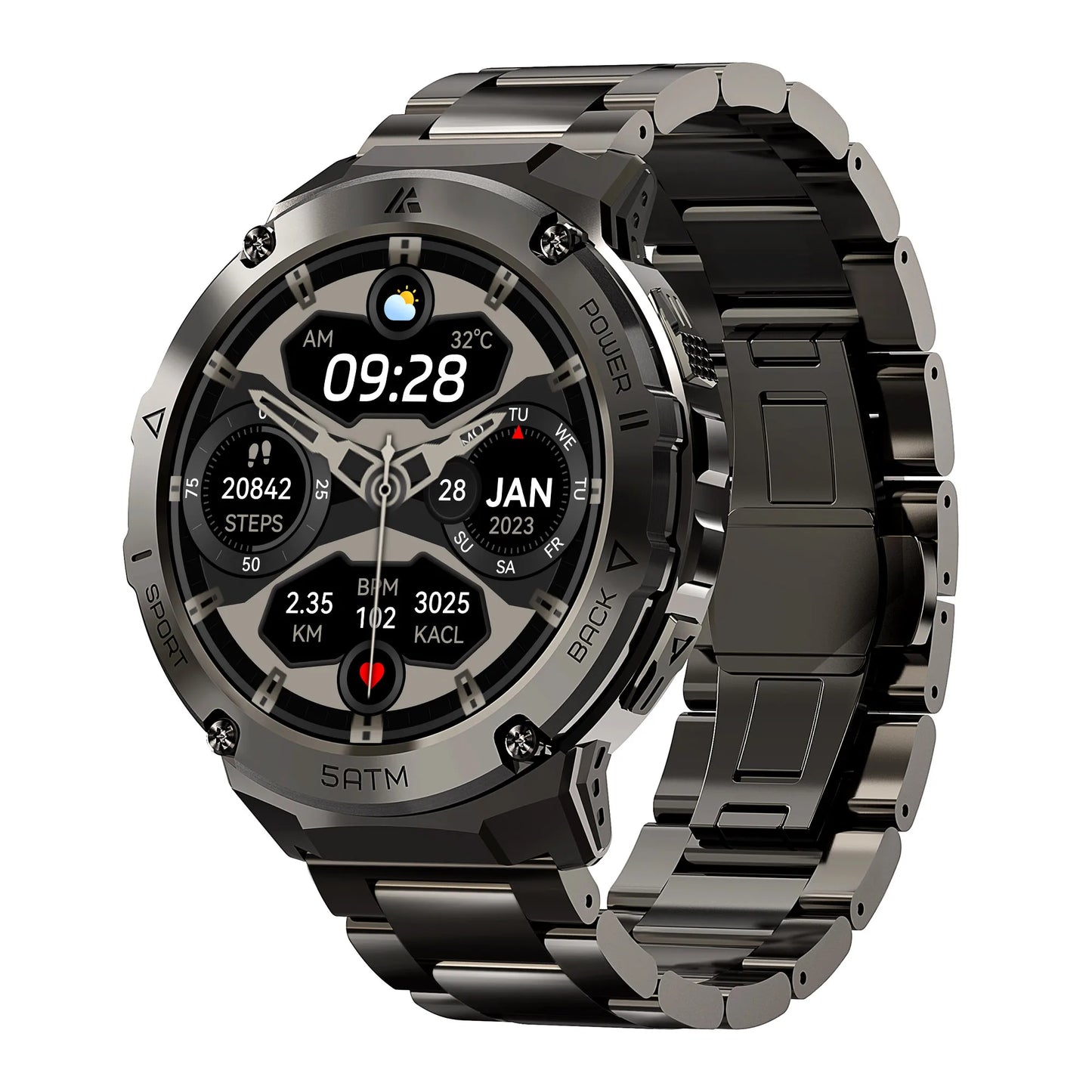 Ticwris T3E GPS Smartwatch For Men Waterproof 5ATM With Compass