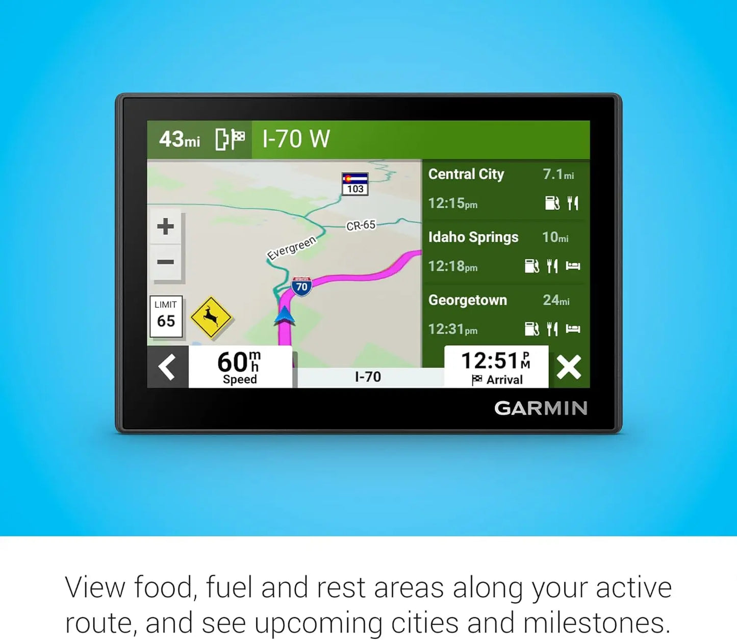 GPS Navigator With High Resolution Touchscreen And Driver Alerts
