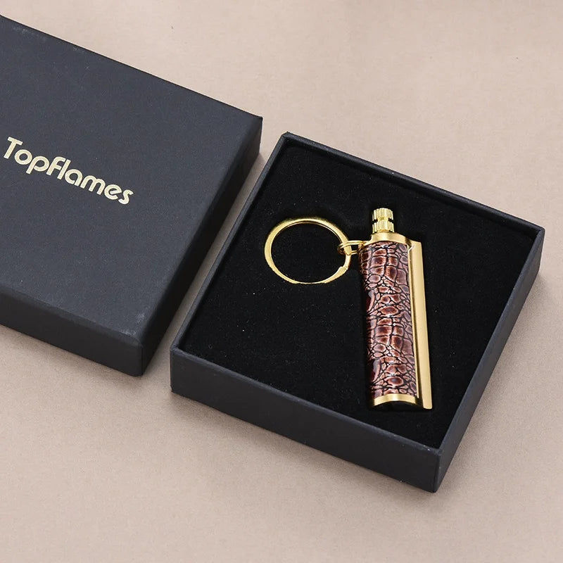TopFlames Metal Flint Lighter Waterproof Reusable Fire Starter For Outdoor