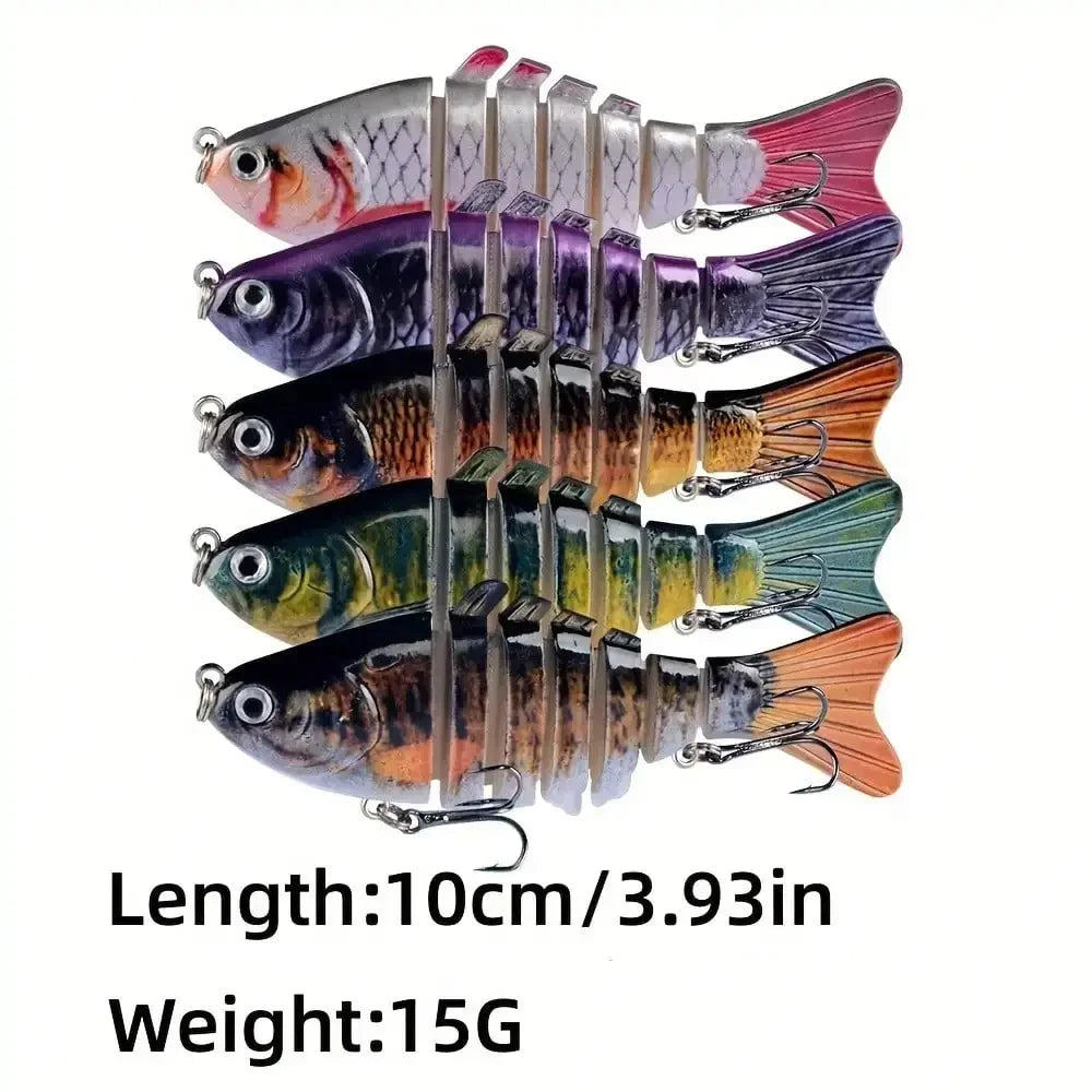 Multi Jointed 7-Segment Swimbait Lures Set For Ocean Freshwater Fishing
