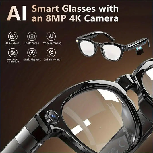 Smart Glasses Real Time Translation AI Chat Assistant With 8MP Camera