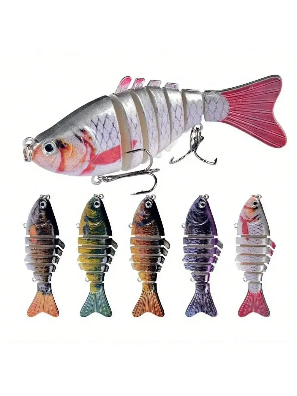Multi Jointed 7-Segment Swimbait Lures Set For Ocean Freshwater Fishing