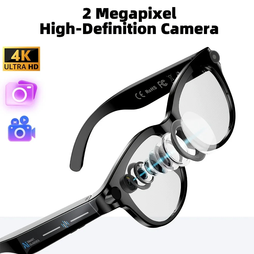 SENBONO AI Smart Glasses With Camera And Translator Bluetooth Music