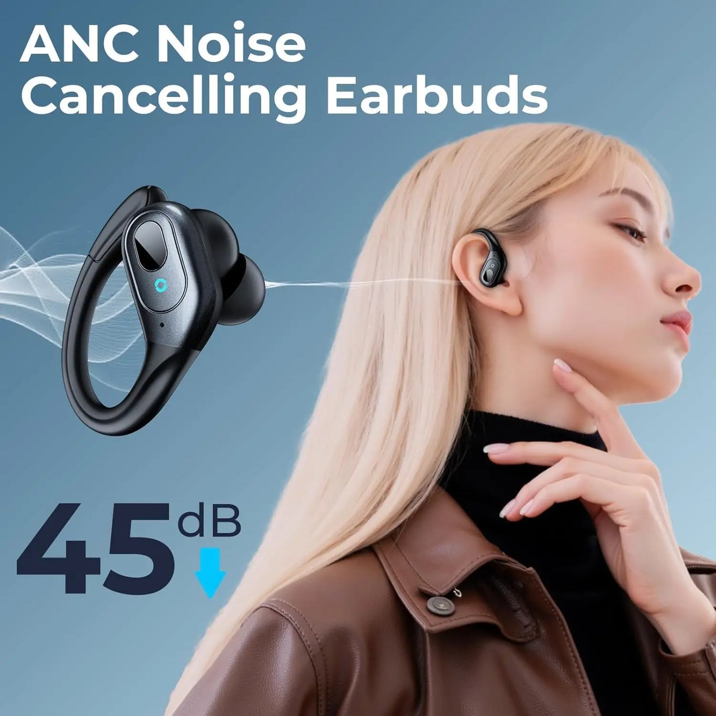 Wireless Bluetooth Earbuds 90 Hr Play Time IPX7 Waterproof