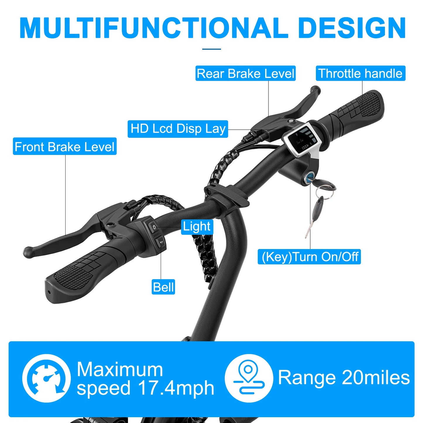 Eilleo Spacewalk 36V Electric Scooter With 3 Seats