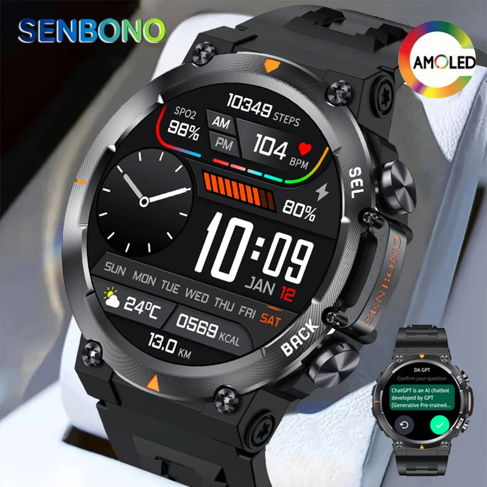 SENBONO MAX18 Smartwatch With AMOLED Screen Bluetooth Call