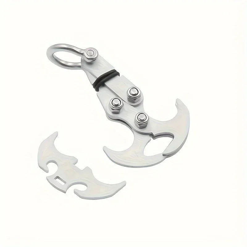 Stainless Steel Folding Grappling Hook for Outdoor Adventures and Emergencies