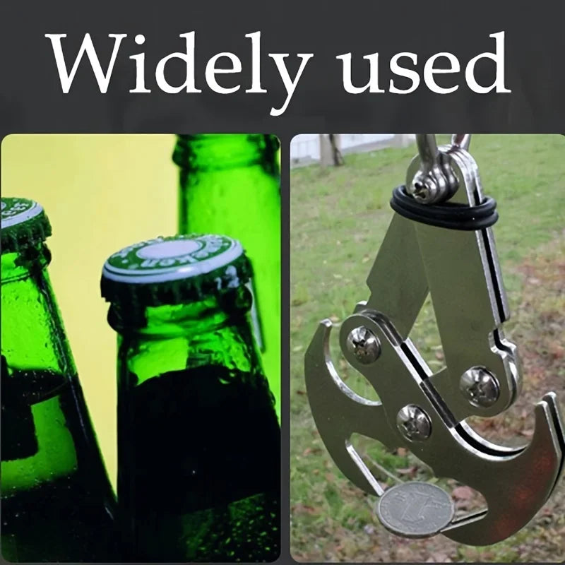 Stainless Steel Folding Grappling Hook for Outdoor Adventures and Emergencies