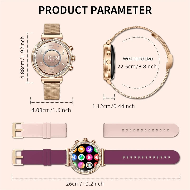 Ladies Smartwatch With Call Answering And Message Push IPhone Android