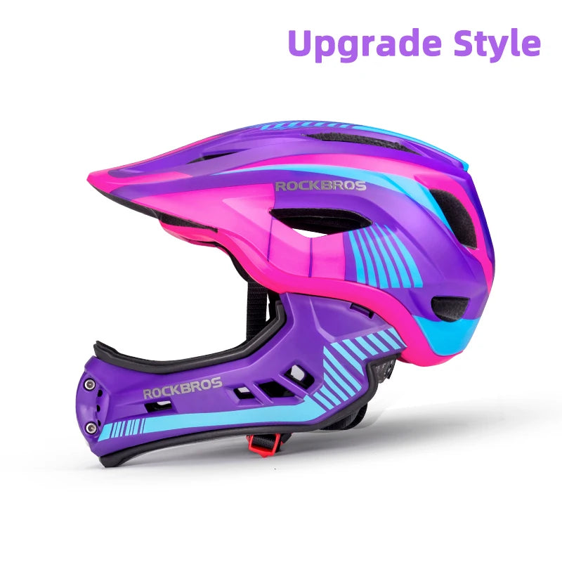 ROCKBROS Child Cycling Helmet With Detachable Full Face Shield