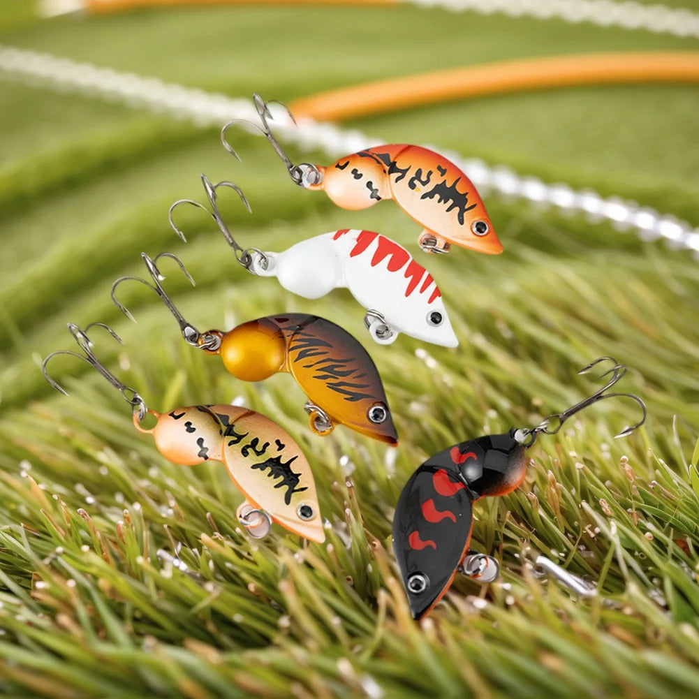 APWIKOGER 5Pcs Treble Hooks Swimbait Shrimp Lure Set