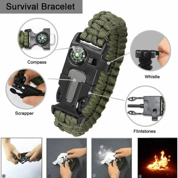 14-In-1 Outdoor Emergency Survival Kit For Camping And Hiking
