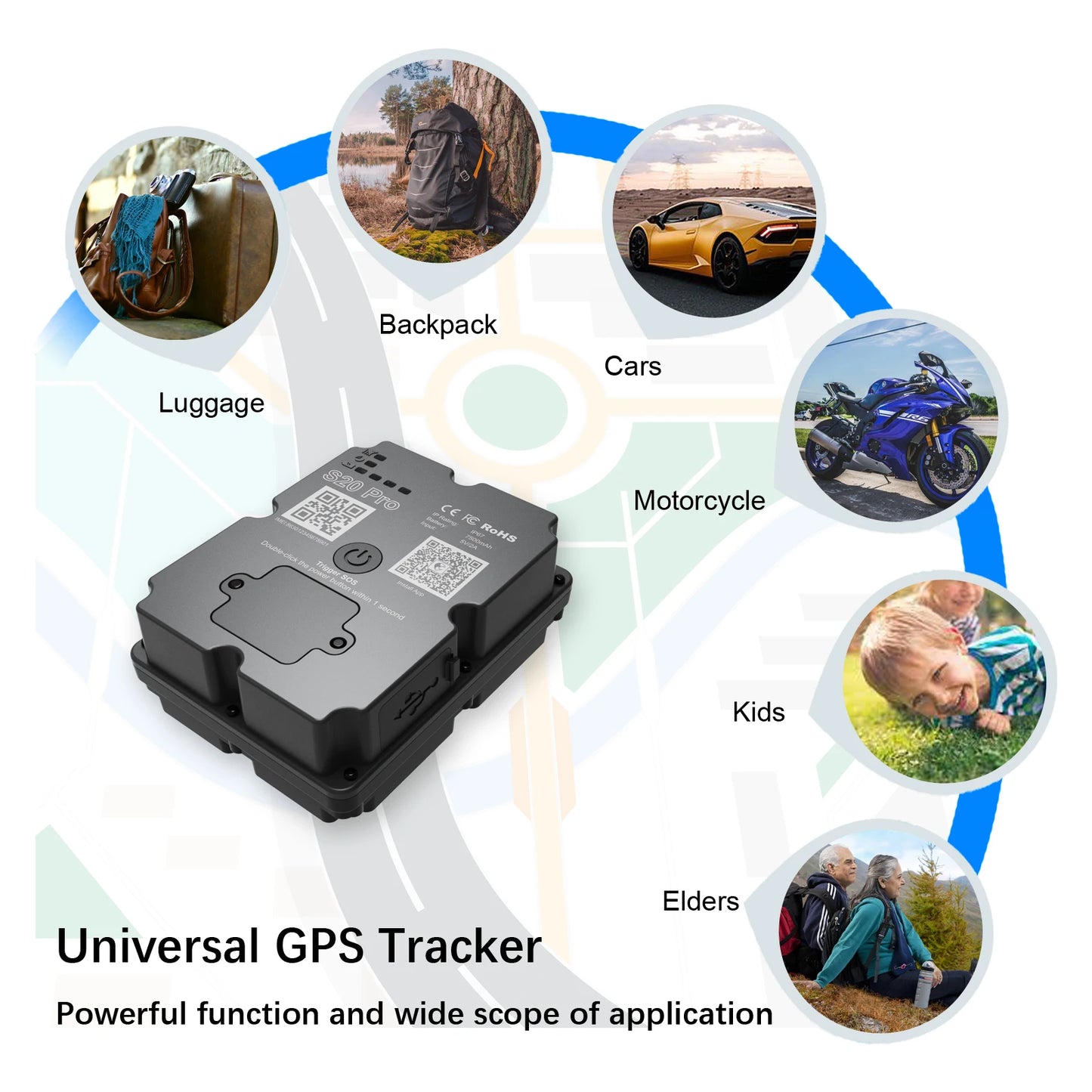Wanwaytech 4G GPS Anti Theft Device With 7500mAh Battery