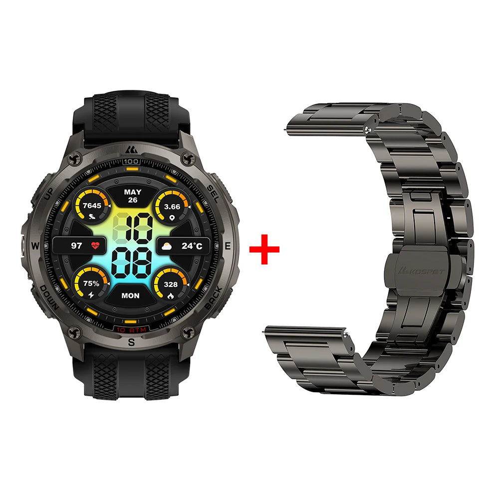 KOSPET Tank T4 Smart Watch For Men GPS 10ATM Waterproof