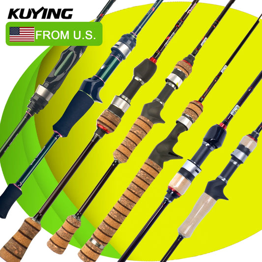 Kuying Carbon Fishing Rod 6-10lb Lure Casting Spinning