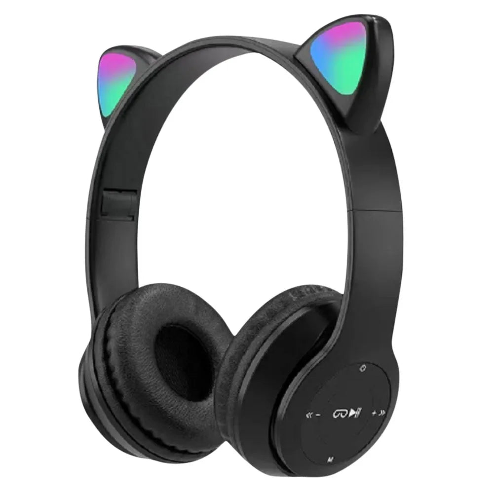 Cat Ear Wireless Gaming Headset Bluetooth for PC and Phone