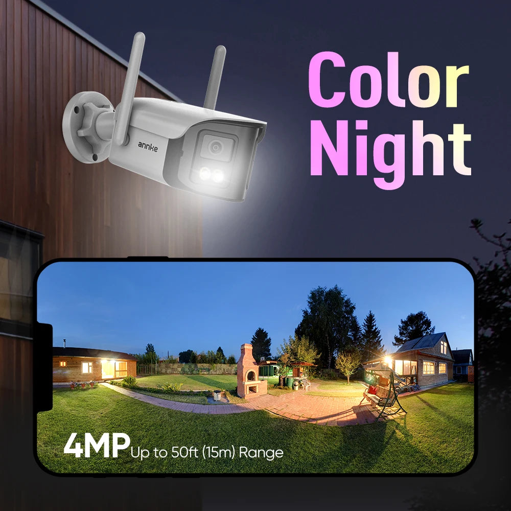 ANNKE 4MP Dual Lens WiFi Security Camera Outdoor Night Vision