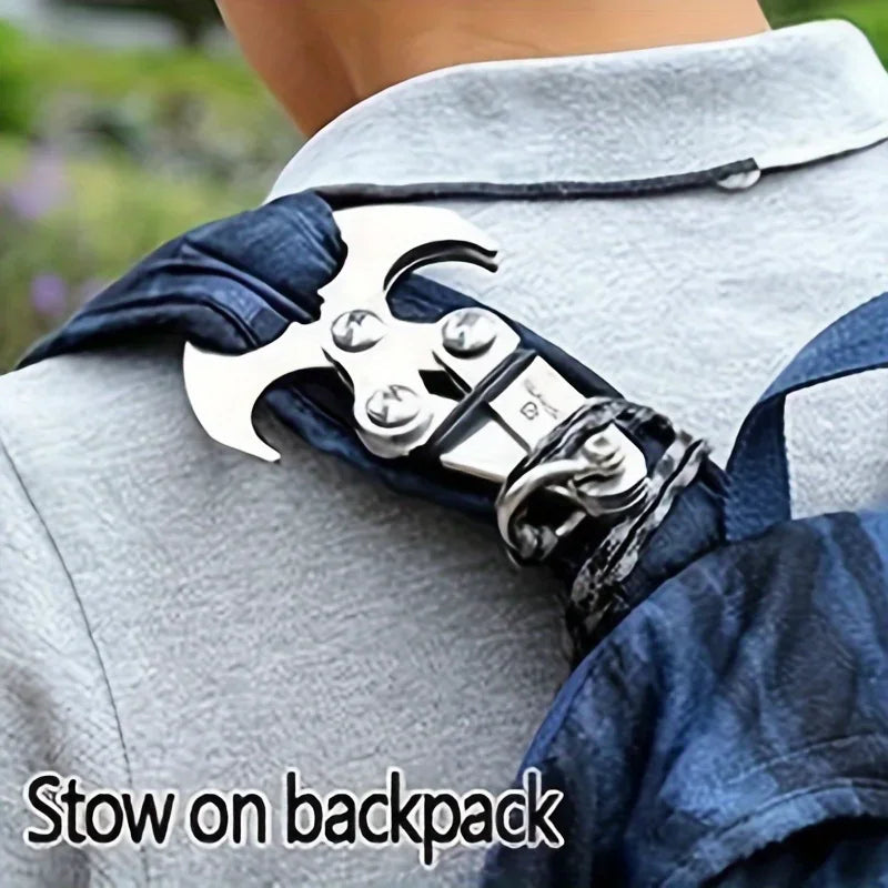 Stainless Steel Folding Grappling Hook for Outdoor Adventures and Emergencies