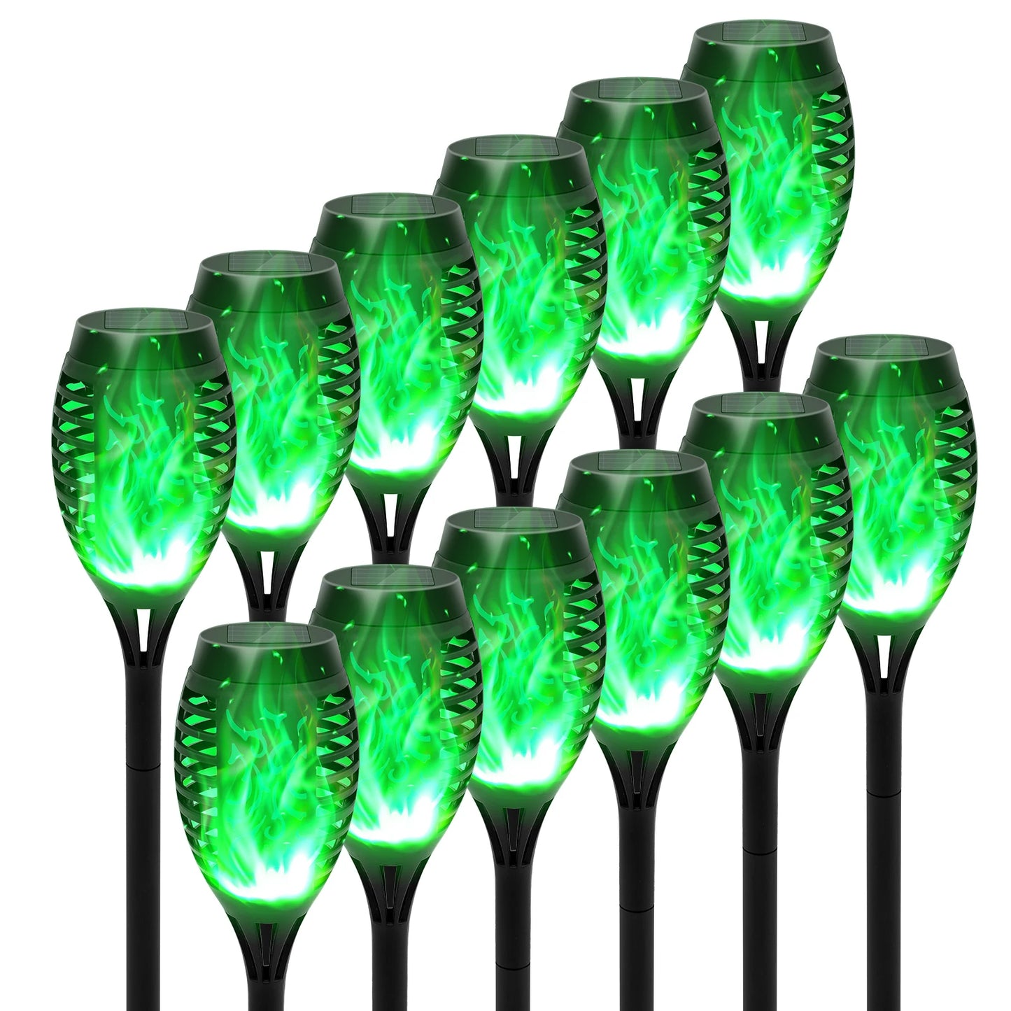 Solar Flame Torch Lights LED Flickering Outdoor Lawn And Patio Decor