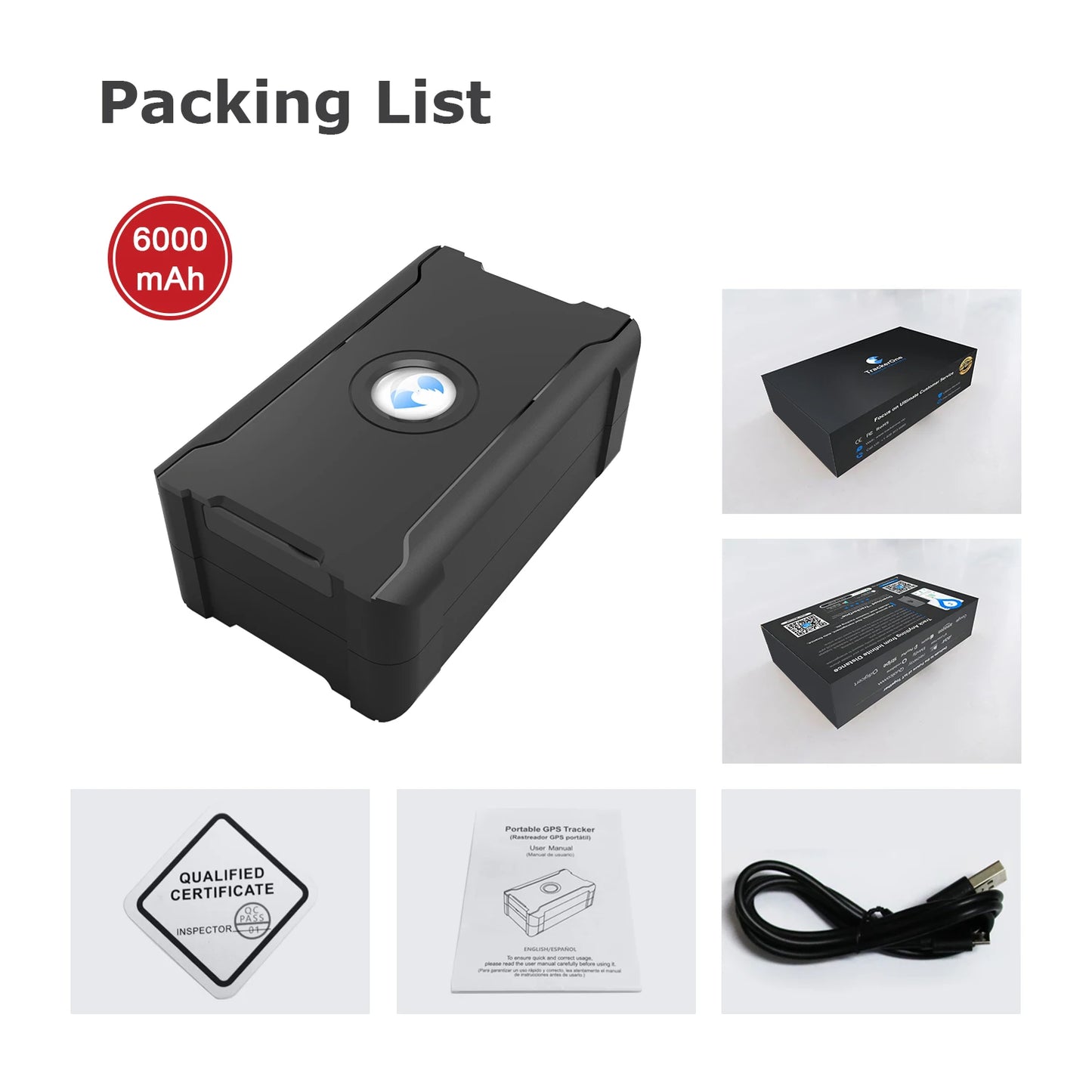 4G LTE GPS Tracker for Vehicles and Motorcycles with 6000mAh
