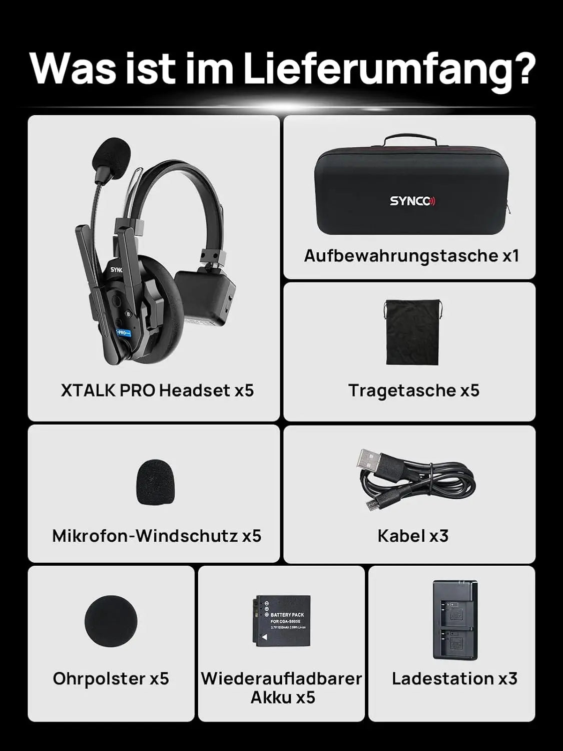 SYNCO XTALK XPRO5 Wireless Intercom Headset