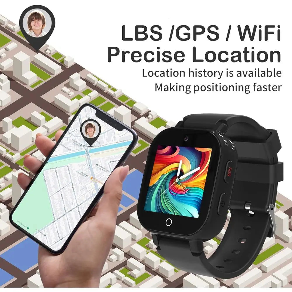 Phyulls 4G Kids Smartwatch With GPS Tracker And SOS