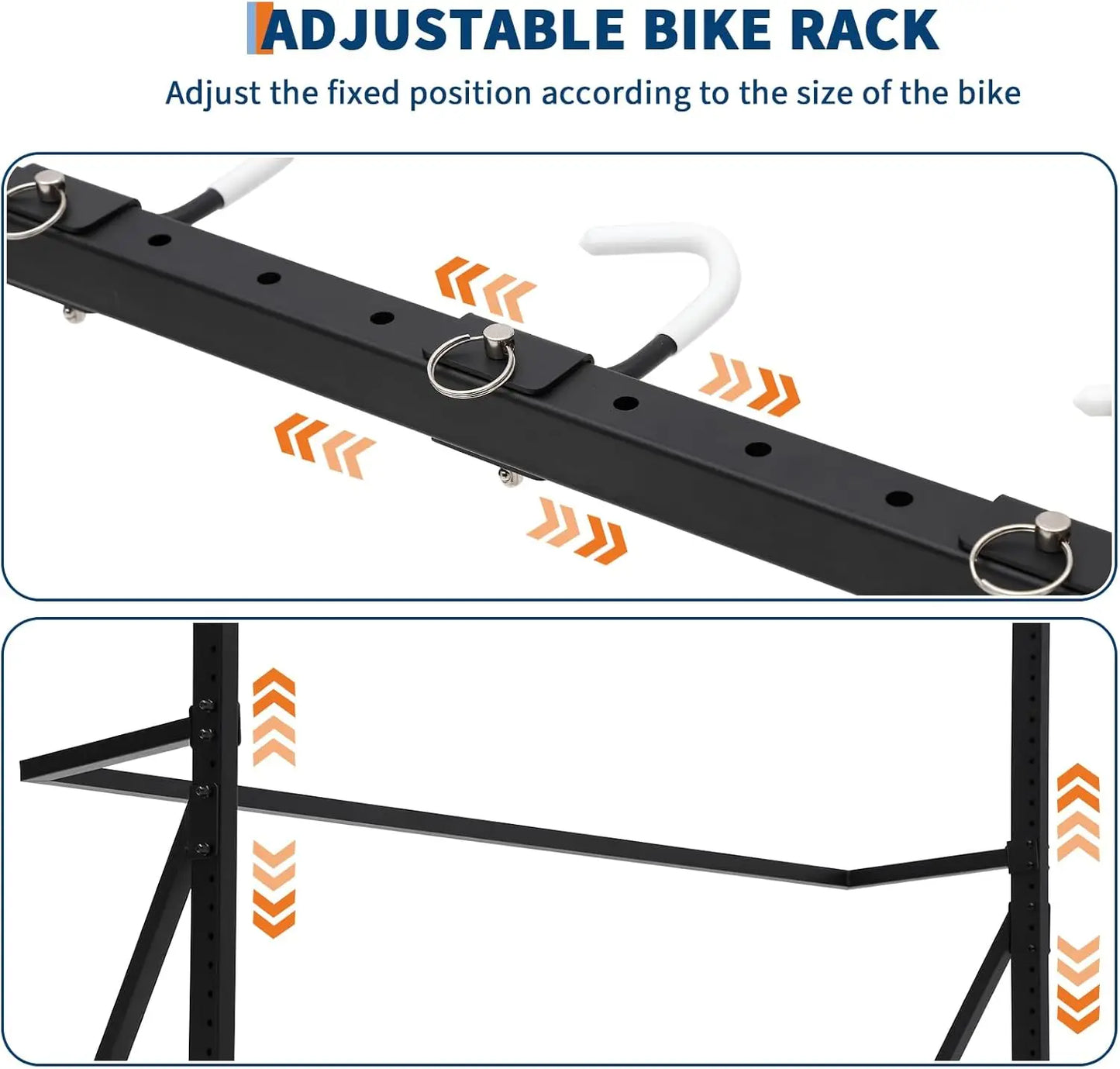 HiMISS Freestanding 5 Bike Storage Rack Vertical Stand Adjustable Height