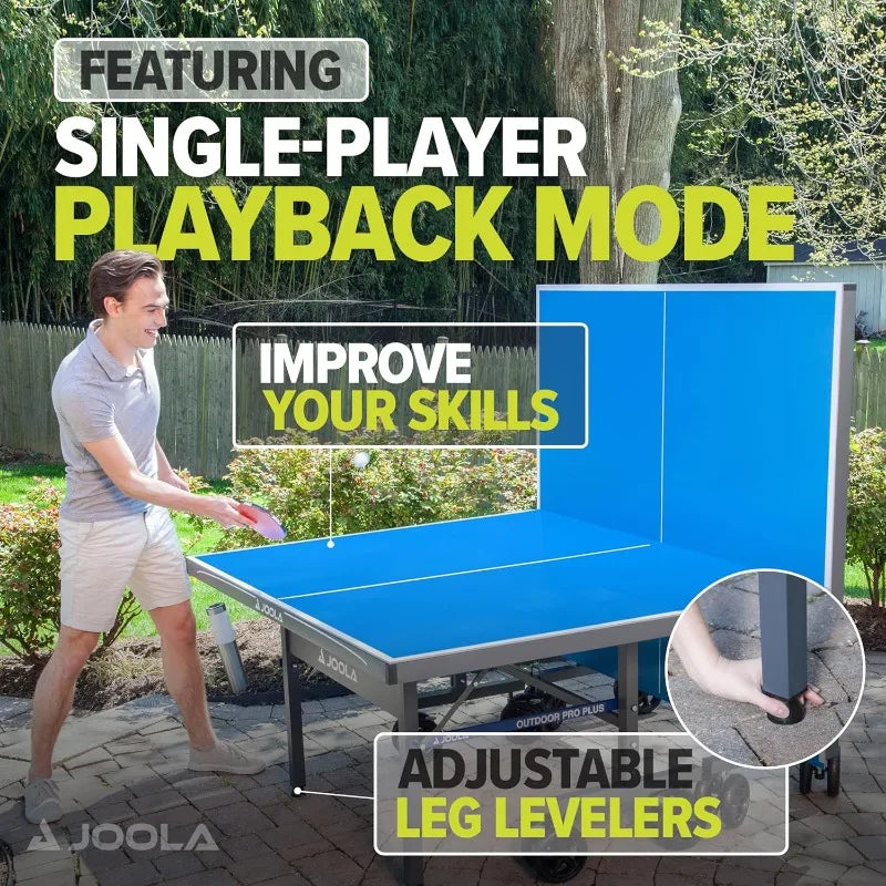 JOOLA Outdoor Ping Pong Table With Waterproof Net All Weather